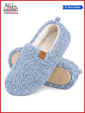 ✨ Women's Soft Curly Slippers Memory Foam Lightweight House Shoes